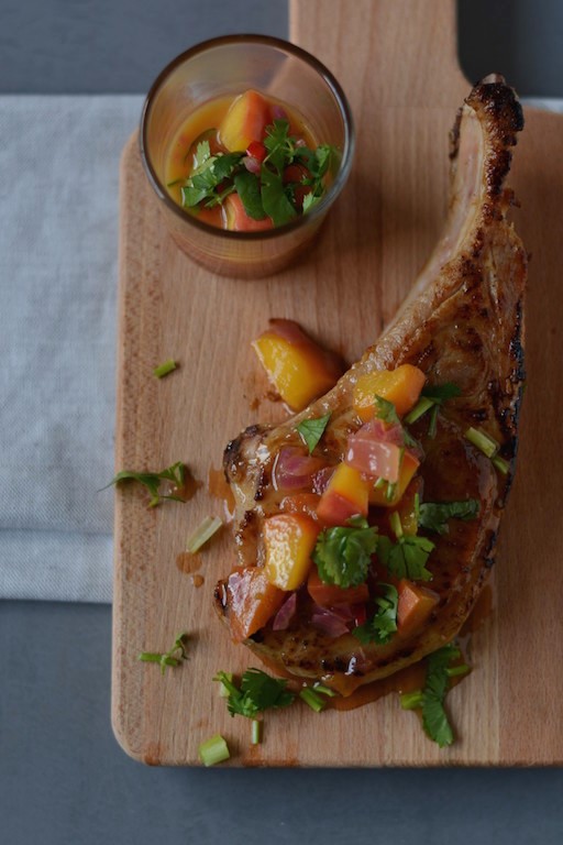 Five Spice Pork with Peach Chilli Dressing